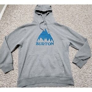 BURTON Durable Goods Gray Snowboarding Mountain Hoodie Sweatshirt M